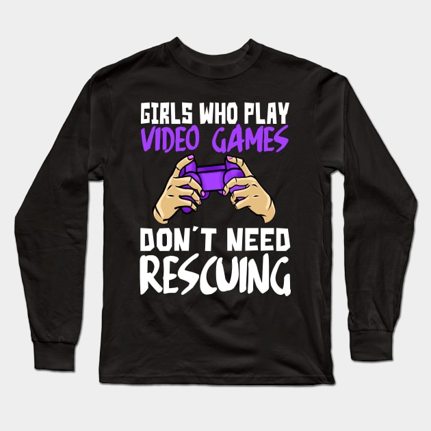 girlswhoplayvideogames Long Sleeve T-Shirt by Prairie Ridge Designs